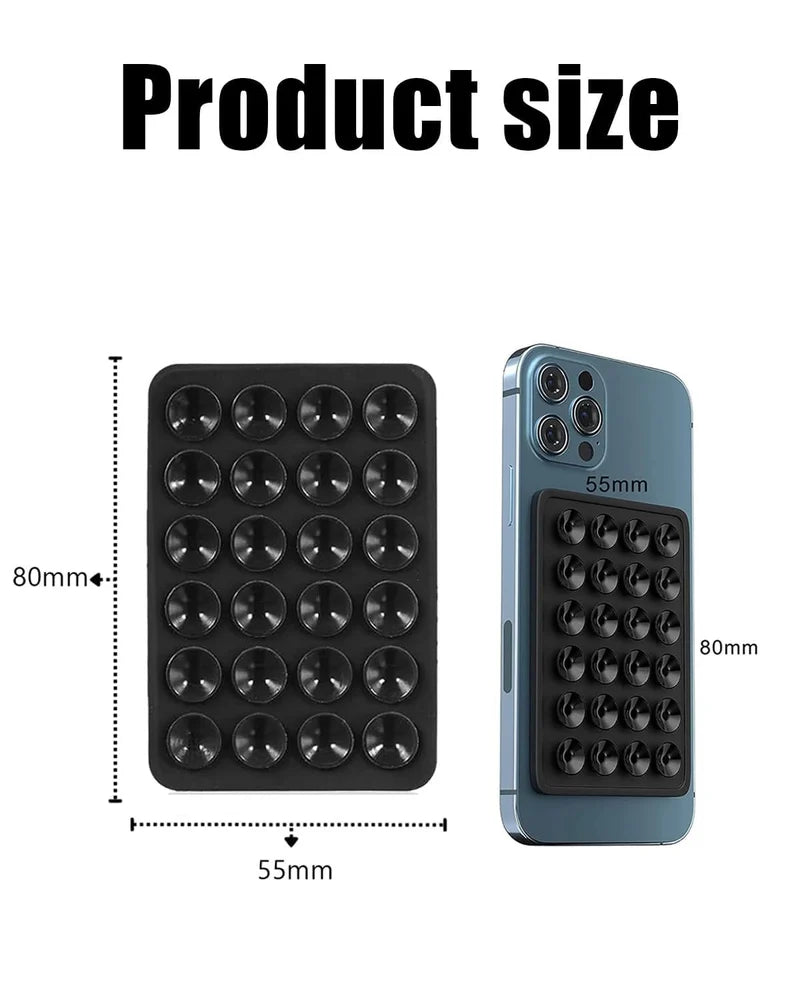 Suction Phone Case Anti-Slip Silicone Multipurpose Hands-Free Sticky Pads for Phone Case Mount for Selfies Videos Mirror Shower Car Dashboard